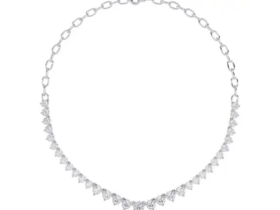 Diamond Necklace 360 animation renders 3dm stl details 3D print model