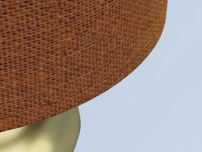 Gold Lamp Red 3D model