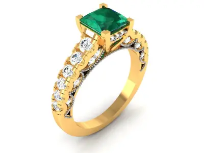 Women Engagement Wedding Ring 3dm Render Detail 3D print model