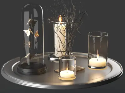 candle decorative  3D model