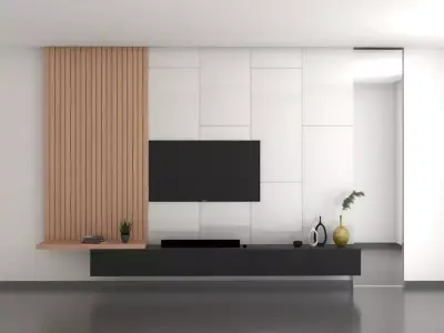 TV WALL 1 3D model