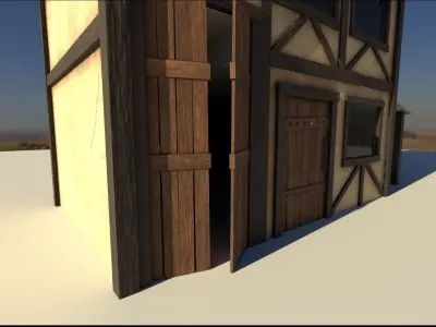 Detailed Medieval House Free low-poly 3D model