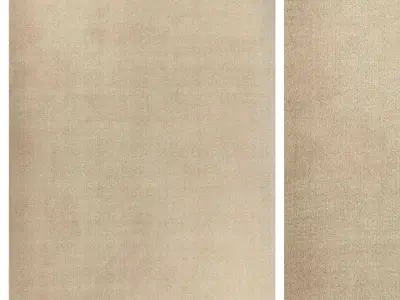 Carpet set 21 - Plain Beige Wool Rug - 6K 3D model