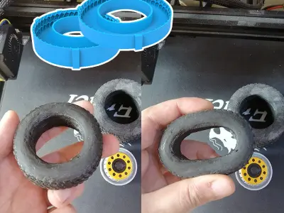 Tire Mold with Wheels for Trucks 3D print model
