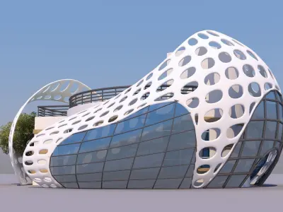 0049 - Chalet - Villa Organic 3D model