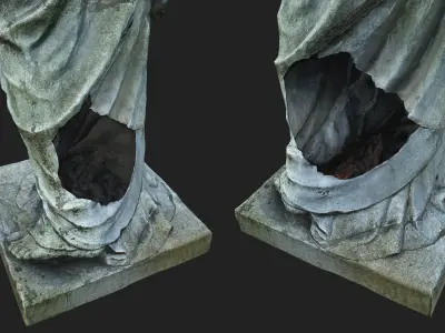 Statue of Sorrow PBR Low-poly 3D model