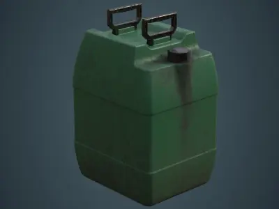 Fuel Can 8B Low-poly 3D model