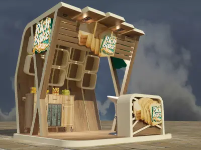 Booth Exhibition Stand a 102b 3D model