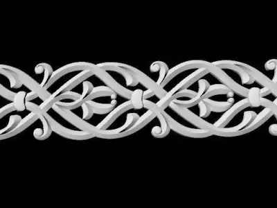 Central decor ornament for furniture 3D model 190