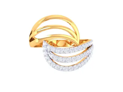 Ladies diamond ring 3D print model purchase