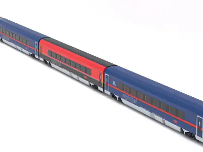 Passenger Train OBB Nightjet Collection 1 3D model