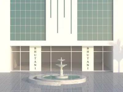 Exterior Design Low-poly 3D model