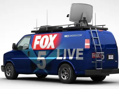 GMC Savana News Van 3D model