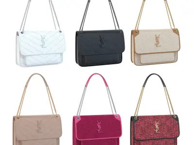 YSL Saint Laurent Niki Bag 3D Model Pack