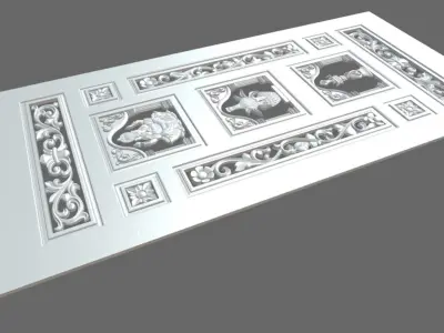 Door pattern gonesh 3part 3D model