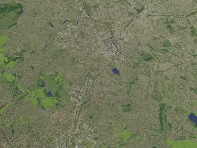 Birmingham England - city and urban 3D model
