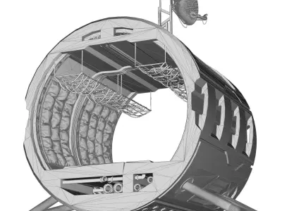 Space living pod  Free 3D model