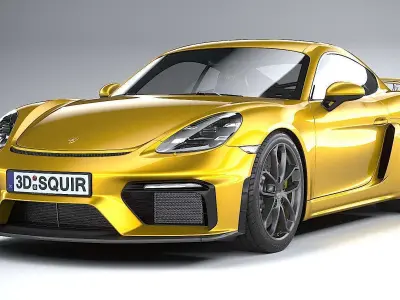 Porsche 718 Cayman GT4 2020 CoronaRender 3D model