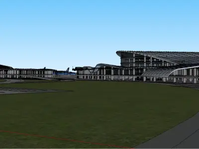 Large Airport 3D Model Architecture 3D model