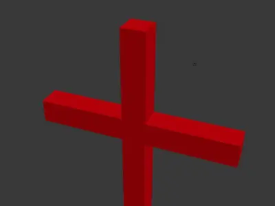 Cross Low-poly 3D model