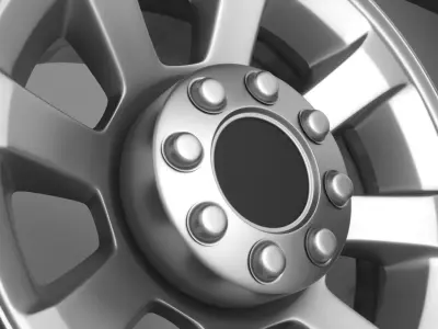 Generic Truck Wheels Low-poly 3D model