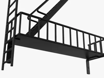 Decorative wall shelf 01 3D model