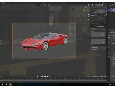 Ferrari SF 90  Low-poly 3D model