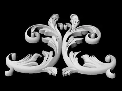 Central decor ornament for furniture 3D model 931