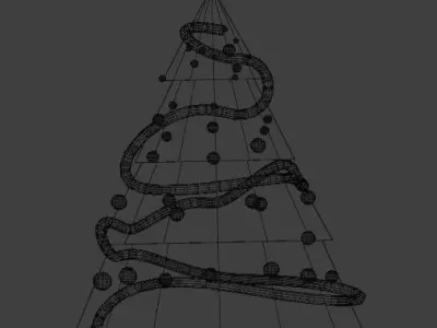 Christmas tree with gifts Low-poly 3D model