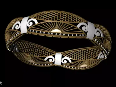 1177 Solar Swirl Bangle 60MM-12gm 3D print model