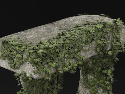 Greek Column Ivy  3D model