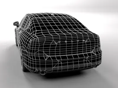 VOLVO S90 LOWPOLY Low-poly 3D model