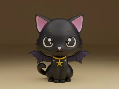 Halloween cat 82 3D print model