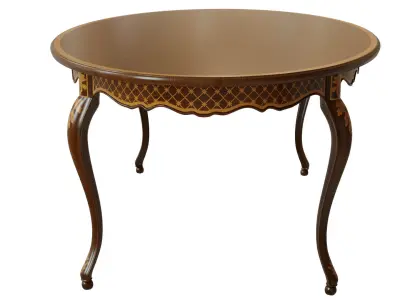 Classic table with inlaid veneer 2100 3D model