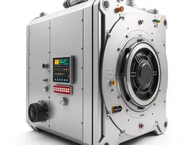 Futuristic Industrial Machine model pack Low-poly 3D model