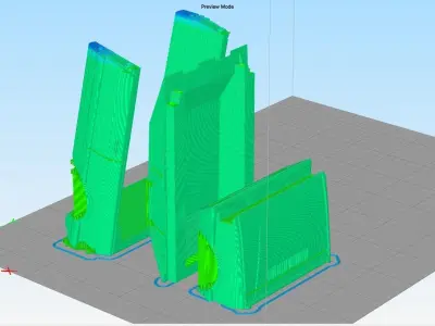 GOL GTI 90s car mini z 98mm 3D print model