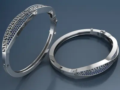 Two-piece women s bracelet 3D print model
