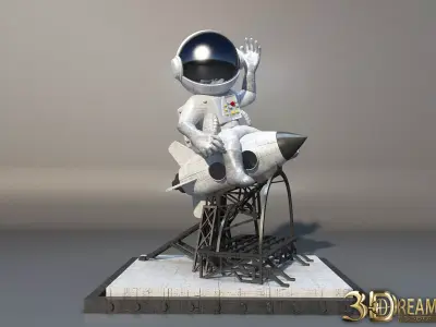 3D Sculpture Phone Stand 3D model