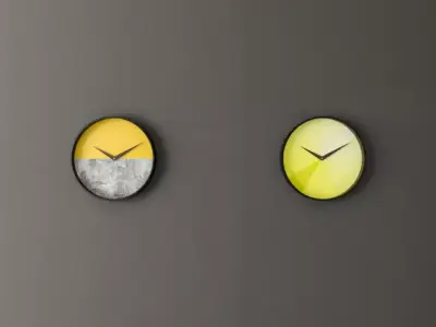Realistic Wall clocks 1-4 3D model