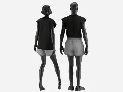 Woman Sport Clothes Set 05 3D model