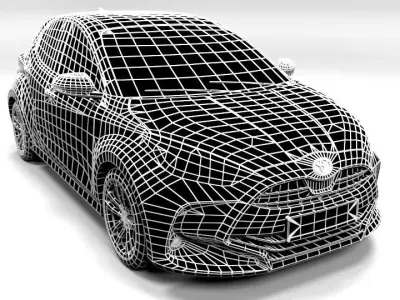 TOYOTA YARIS Low-poly 3D model