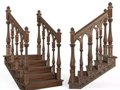 Stairs cnc kitbash  3D model