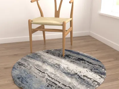 Round Rug Set 100 3D model