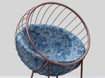 contemporary Armchair Low-poly 3D model