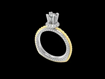 Fashion women Ring  BY ETERNO TESORO 3dm and stl formats 3D print model