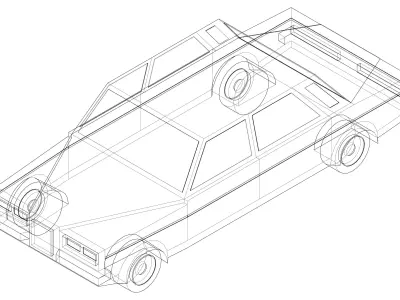 Funny Simple Car 3D model