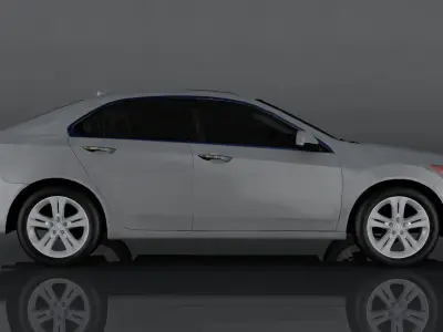 Acura TSX 2009 Low-poly 3D model