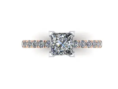 Solitaire Diamond Women Fashion Ring R2 3D print model