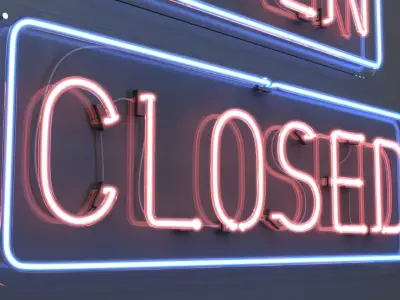 Open and Closed - Neon Signs 3D model