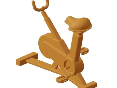 Plastic Gym Fitness Cycling Machine Toy 3D model